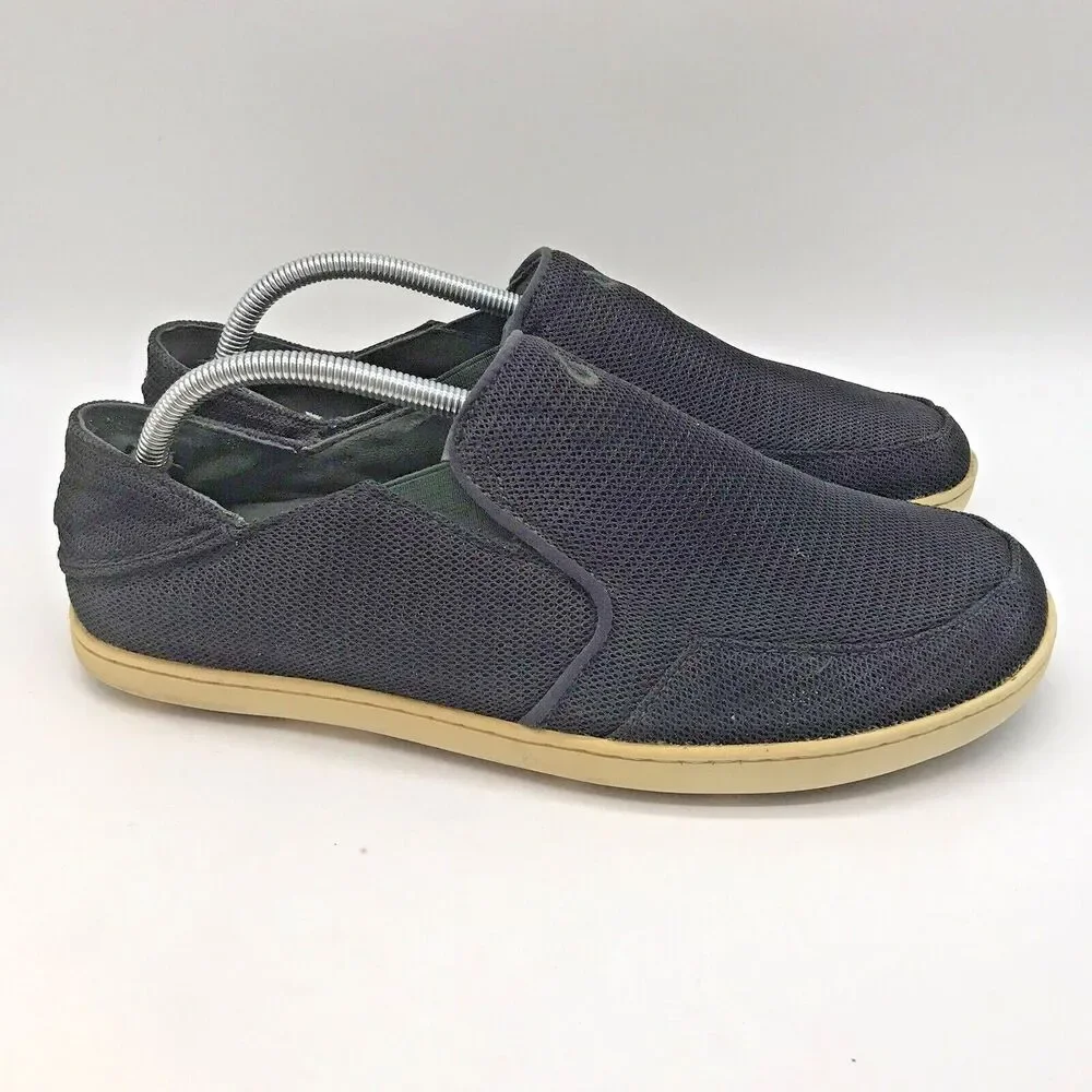OluKai Nohea Mesh Slip On Loafer Navy Blue Men's size 10 Deck Shoe (10188-DGDG)